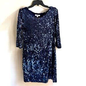BB Dakota Royal Blue Iridescent Sequin Dress. Medium. NWOT.